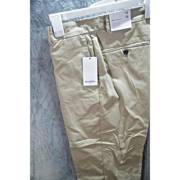 Goodfellow & Co Slim Trouser Pants Khaki 32x32 Stretch Business Casual - Picture 11 of 15